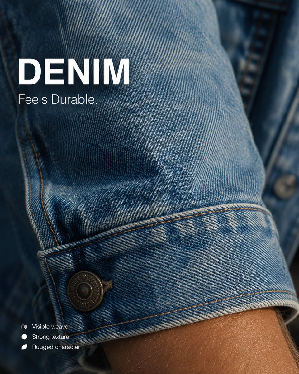 motionhives's tweet photo. Most AI images fail before the lighting, composition, or styling.

They fail at the fabric.

Stop prompting clothes. Start prompting materials.

Denim, cotton, linen, and leather each tell a different story. 
#AIArt #PromptEngineering #VisualStorytelling https://t.co/pN7q6xLWUt