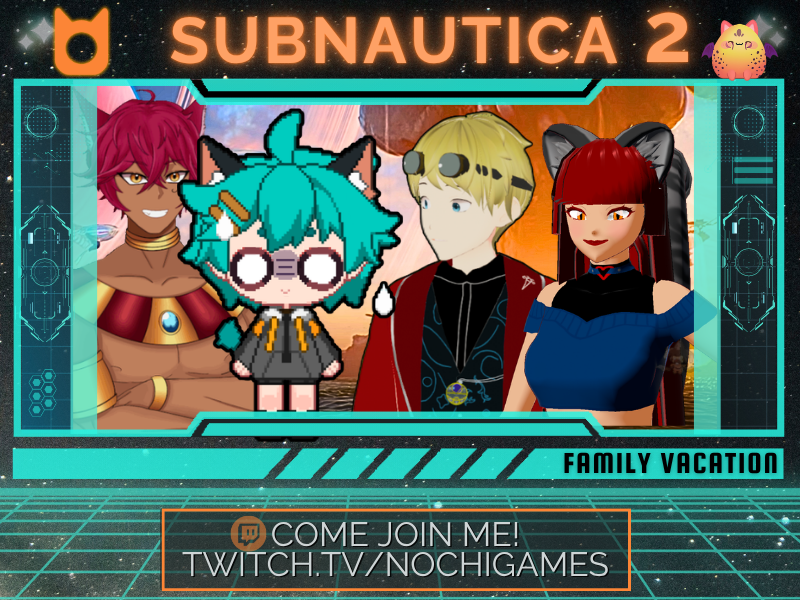 nochi_games's tweet photo. 🚀🐈 Let's find Leviathanatos in Subnautica 2 with Rubyflame9  @Pitackus  and @Yami7ways  ! https://t.co/JAmlHF0HOn