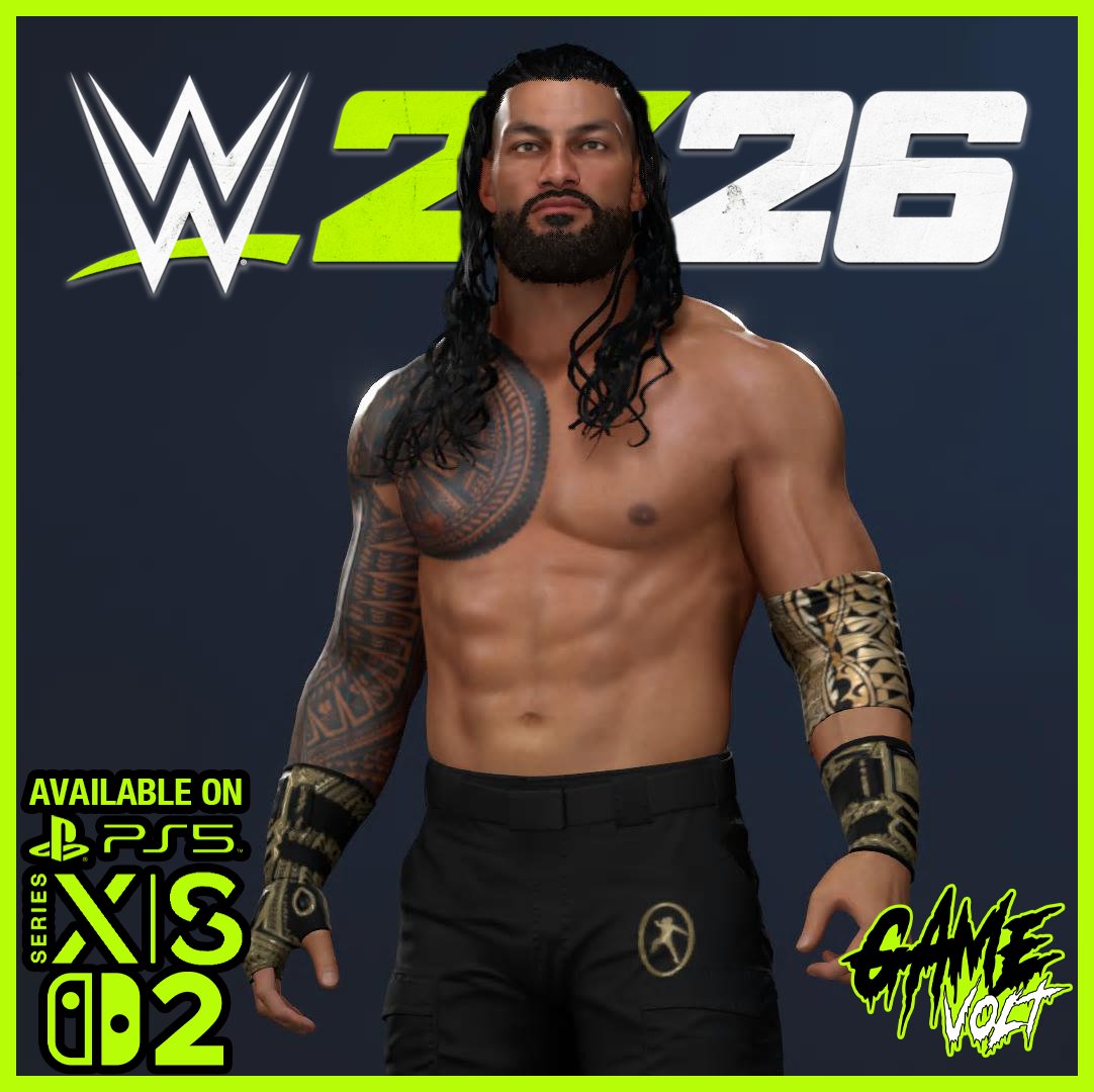 GameVolt1's tweet photo. Download @WWERomanReigns Clash In Italy attire now available on #WWE2K26 for PS5, Xbox Series X|S and Switch 2.

Search "Gamevolt" to find on Community Creations. https://t.co/O9RJRoGA05