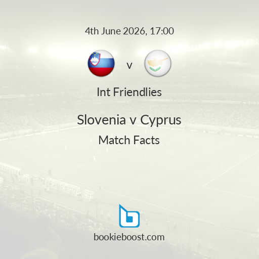 BookieBoostApp's tweet photo. ⚽ Slovenia v Cyprus Preview

⌚ Kick off 17:00

📊 Pre-match stats ↙

🔎 https://t.co/H7l8H9uIFJ https://t.co/GtAWEsl3rB