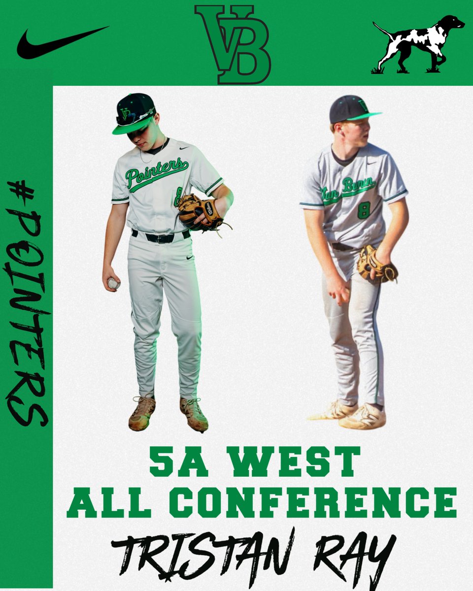 VBSDbaseball's tweet photo. Congratulations to our 1-2 punch on the mound Weston Wilcox &amp; Tristan Ray on their 5A West All-conference selections! https://t.co/NyXJxPs4V5