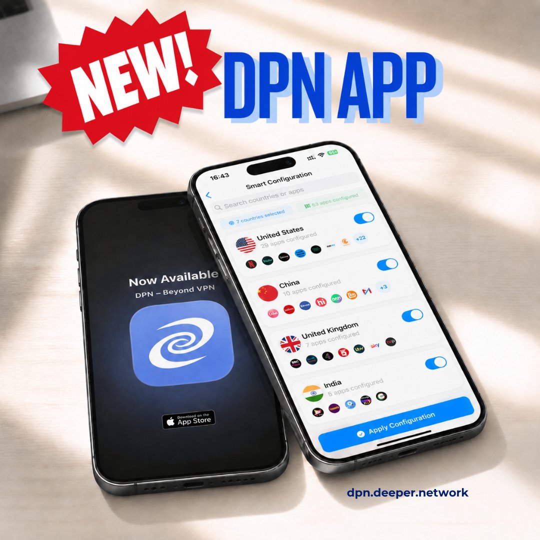 deeper_network's tweet photo. Real privacy means removing the single point of failure.
That idea is what inspired our new iOS DPN App.
Built on a peer-to-peer architecture similar to Deeper Connect. No centralized servers. Your logs stay local to your device.

Download the App: https://t.co/E04gGCX25v https://t.co/tH6LKS0Q3W