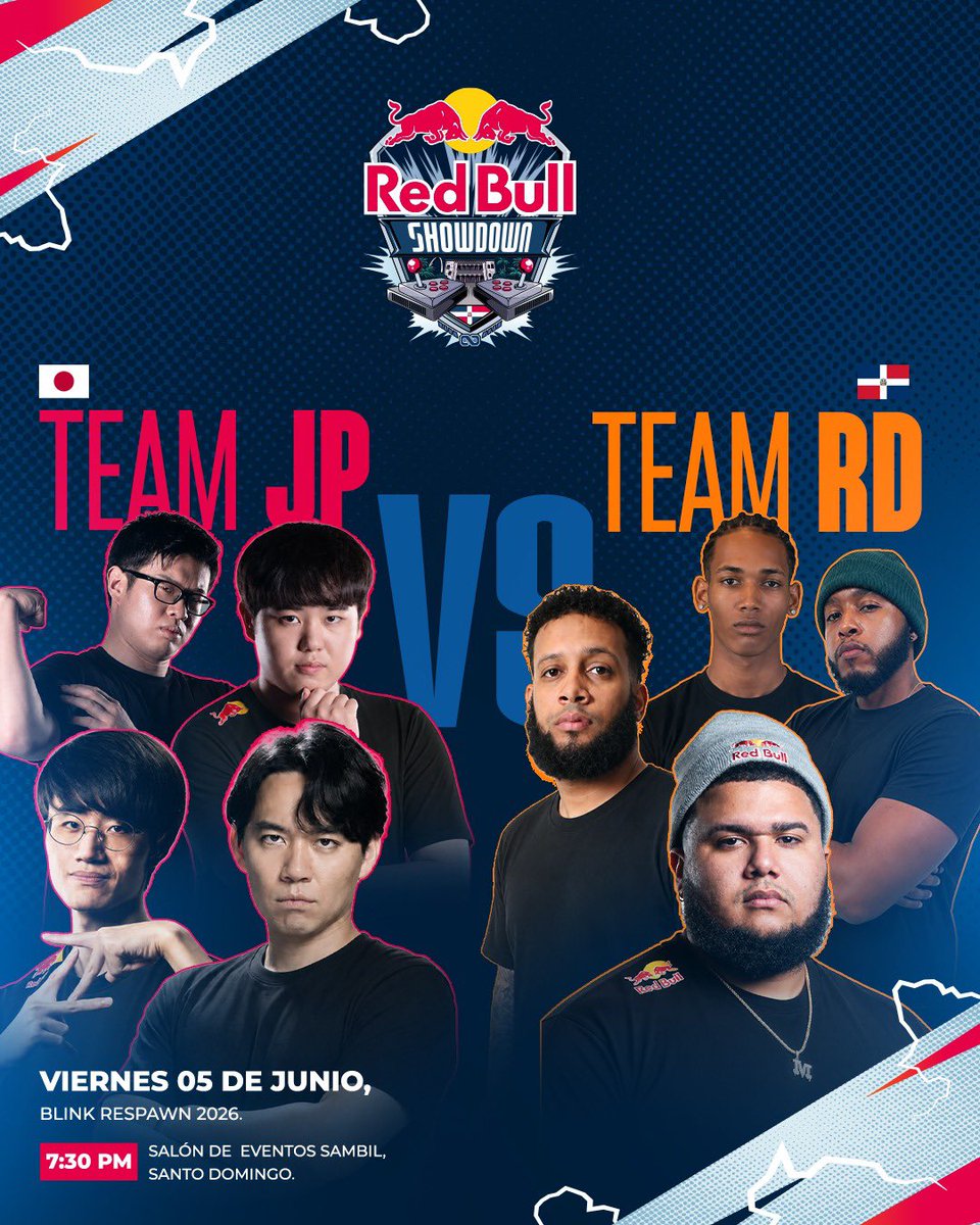 _MenaRD__'s tweet photo. 🇯🇵 TEAM JP vs TEAM RD 🇩🇴

今週金曜日、日ド対抗戦！

熱い試合をお届けします
ぜひご覧ください！ https://t.co/JMssA36RWo