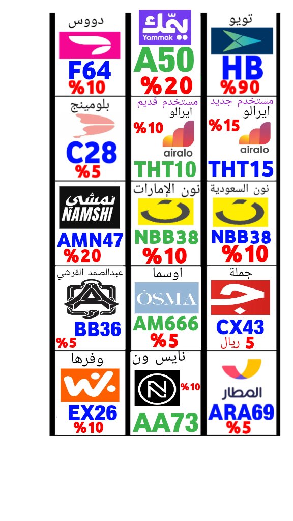 dddccc2211's tweet photo. @Cristiano @Nike كوبون خصم نون NBB38
كوبون خصم جملة CX43
كوبون خصم وفرها EX26 
كوبون خصم المطار ARA69 https://t.co/cyJnK8BqTp