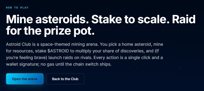 GGSaltaire's tweet photo. Ayo @elonmusk just dropped the SpaceX asteroid mining vision at 12:58 in his latest post.

https://t.co/vbtTTSEcae

We didn’t just watch it… we built it for $ASTROID holders.

Astroid Club is now in playtest your own space-themed mining arena.

Pick your home asteroid

Mine for resources with one click

Stake $ASTROID to multiply your share of every discovery

Raid rivals and fight for the prize pot

Every action = single click + wallet signature.

No gas until the chain switch ships.

This entire mining arena was built for you the real $ASTROID holders. The full launch is coming soon.
The math is literal:  x²/³ + y²/³ = a²/³ — the astroid curve.

We turned the math into the game.

Get in the arena → https://t.co/P71rqlnCVc $ASTROID isn’t just a token.

It’s your drill bit, your multiplier, and your raiding fleet. Bullish on asteroid mining?

This is the on-chain version and it’s already yours.

See you in the belt, chads. #AstroidClub #AsteroidMining #SaltaireProtocol