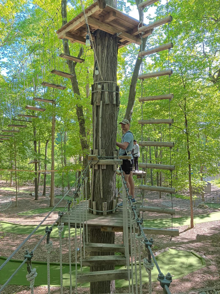 MsuNeurosurgery's tweet photo. Our residents enjoying a team building event at Tree Runner Adventure Park https://t.co/XCjv0oTpEc