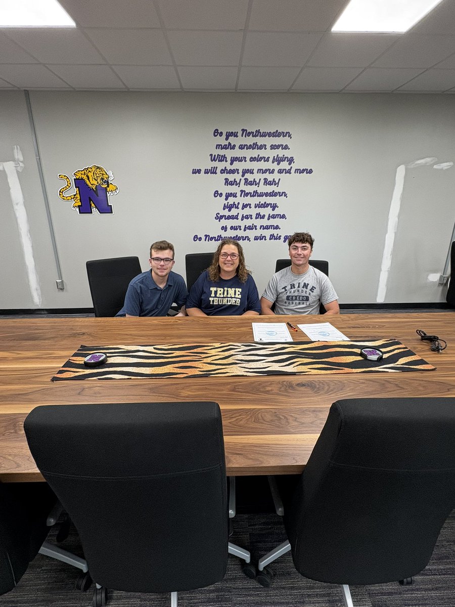 ADTigers's tweet photo. A big congratulations to Nate Correll on signing with Trine to continue his baseball career! ⚾️ https://t.co/bMkMCrFAz9
