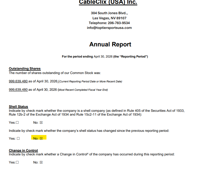 ldev117's tweet photo. $CCLX Spread tightening a little on this clean just off expert ticker with a new officer, and filing says its not a shell.  So, we must have some already done merger ready to roll in here. Hasn't traded in roughly 5 years. https://t.co/QAc7gTBDtT