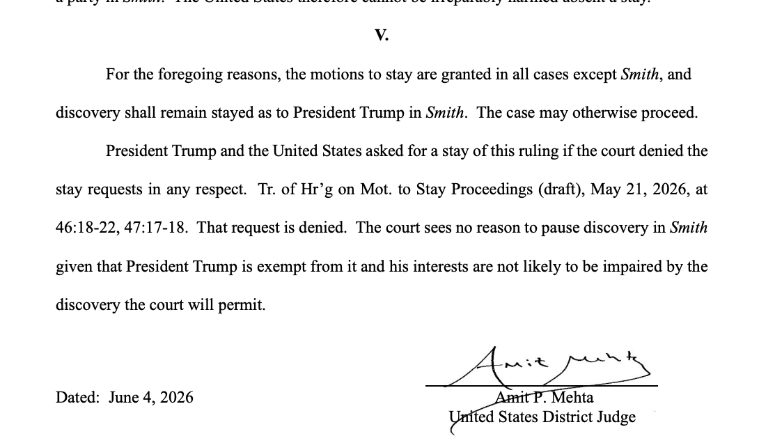kyledcheney's tweet photo. JUST IN: The long-running lawsuits against Donald Trump over his Jan. 6 conduct are likely to ... run a lot longer. Judge Mehta just stayed the bulk of them as Trump appeals on immunity grounds. https://t.co/9o5lVxBGGJ https://t.co/8pDD9fS7Bz