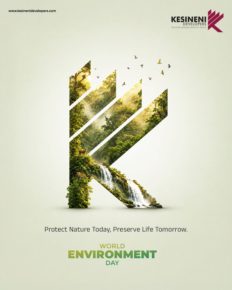 KesineniDev's tweet photo. Every landscape, every tree, every breath reminds us of nature’s role in shaping life. Happy World Environment Day. 🌎✨

#KesineniDevelopers #Kesineni #WorldEnvironmentDay #GoGreen #naturefirst #EnvironmentDay #naturelovers #GreeneryChallenge #explorepage #explore #nature #green https://t.co/rZuFsqt0ds