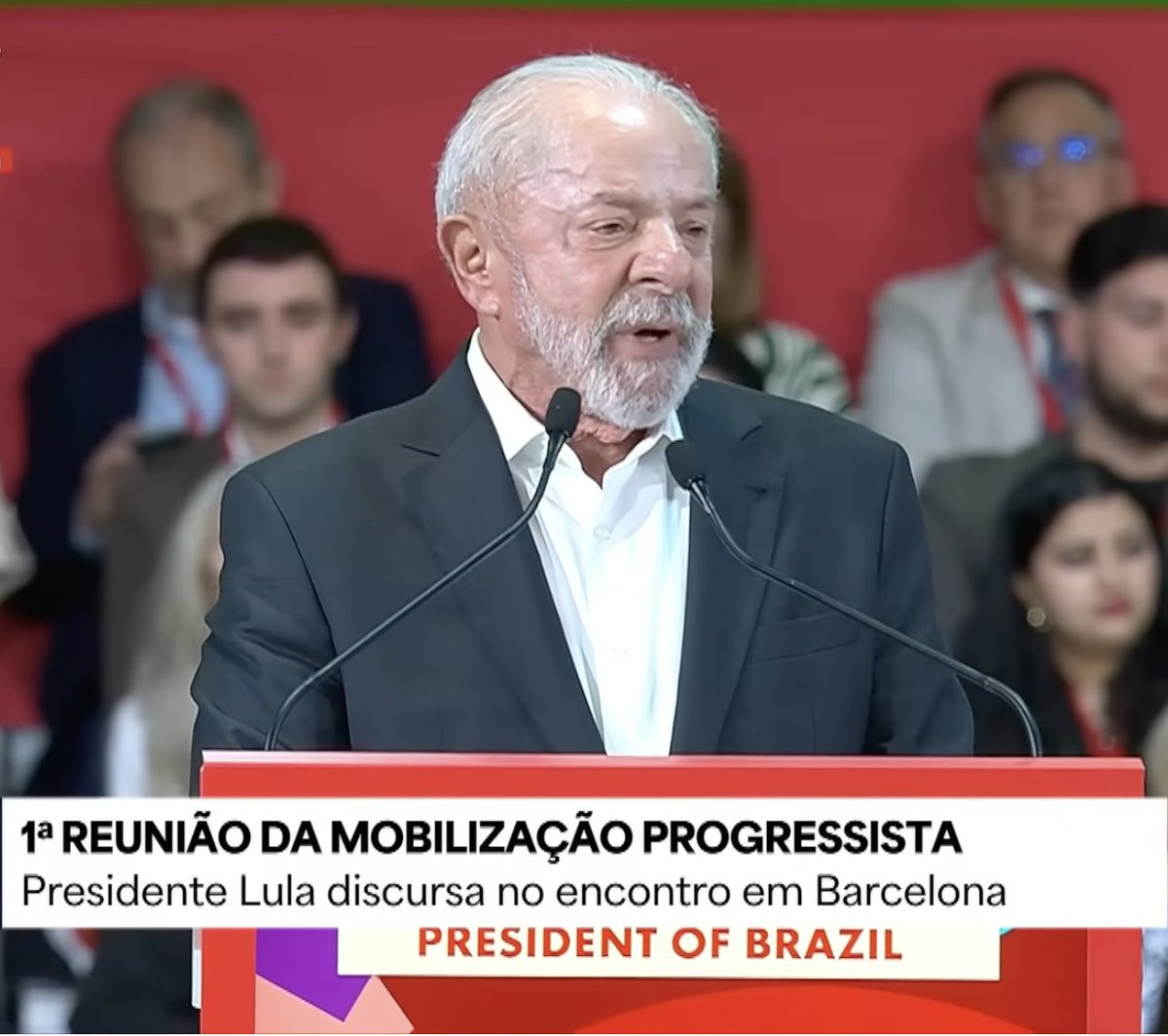 BSI_Updates's tweet photo. "I spent 21 years of my life inside a factory. I came from a very poor region in my country, like millions of Brazilians, so as not to starve."

President Lula at the 1st Global Progressive Mobilization Meeting

https://t.co/daYZi5Xbv9 https://t.co/Kk5KnYmOGa