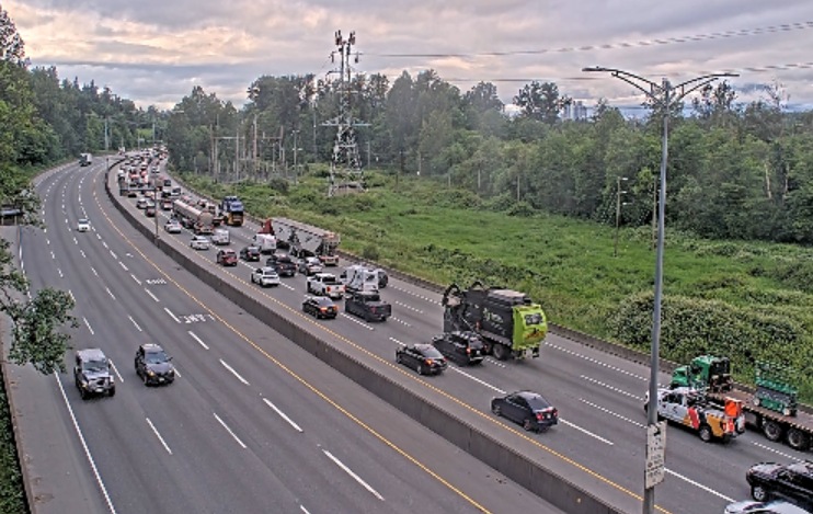 DriveBC's tweet photo. ✅CLEAR - #BCHwy1 westbound vehicle stall west of Gaglardi. Expect delays due to congestion. #Burnaby https://t.co/Qpe6L1LLjC