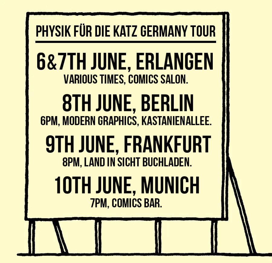 I'm coming to Germany! Come along and see me talk, read comics and sign books. Links for more info are at https://t.co/IJW2wqyVfg