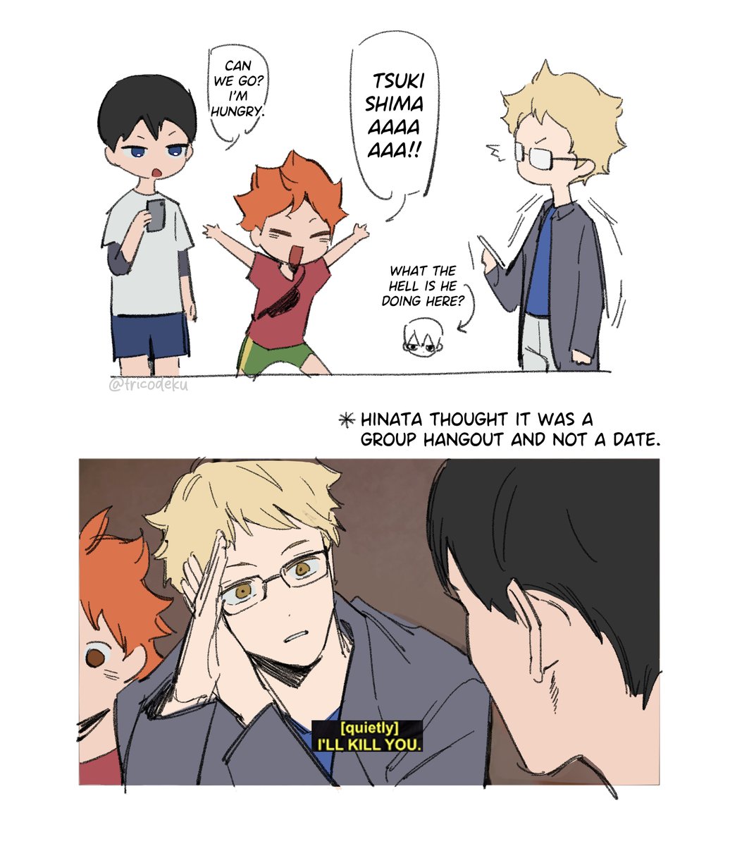 tricodeku's tweet photo. I just wanted to draw that meme #tsukihina https://t.co/6UwC2sQm28