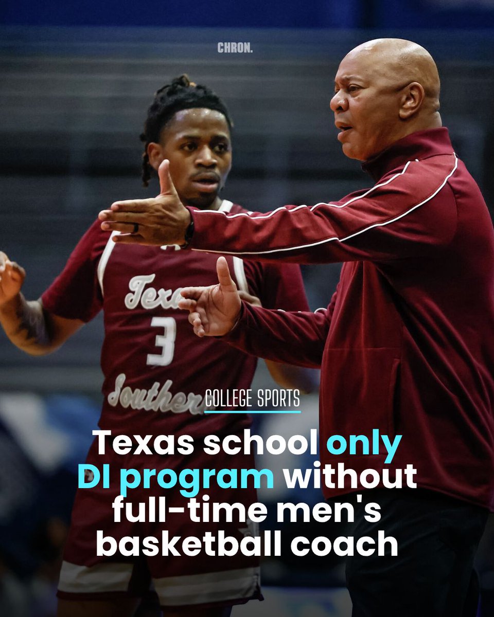 chron's tweet photo. 🏀 Texas Southern remains the only men's Division I basketball program in the country without a permanent head coach.

More than five weeks after Mike Davis left for Mississippi Valley State and two months after Johnny Jones departed for LSU, the Tigers are still operating under interim coach Shyrone Chatman. The university confirmed this week that executive search firm DHR Global will lead the coaching search.

🔗 Read more at https://t.co/B6Rmv38ZHe

#TexasSouthern #SWAC #CollegeBasketball