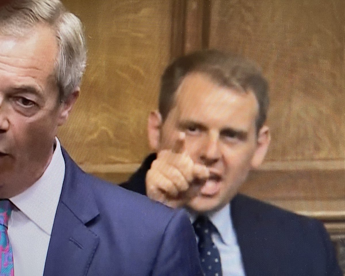 rietti7's tweet photo. Look at this pathetic, aggressive MP!  Shocking aggression towards @Nigel_Farage https://t.co/GxQaWWydkQ