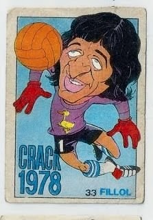nestor_bova's tweet photo. Ubaldo Matildo Fillol, 13 partidos mundialistas con la #SelecciónArgentina (1 en Alemania 1974, 7 en Argentina 1978 y 5 en España 1982), campeón del mundo. La caricatura es de Jorge de los Ríos para las figuritas Crack 1978. https://t.co/2TpQhYUZ32