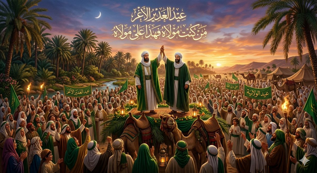 L1qVC7gXQSF7U4P's tweet photo. مبارك علينا وعليكم**عيد الغدير الأغر**
أعاده الله عليكم وعلى الأمة الإسلامية بالخير واليُمن والبركات.
كل عام وأنتم بألف خير، وجعلنا الله وإياكم من الثابتين على الولاية والمتمسكين بنهج أمير المؤمنين علي بن أبي طالب (عليه السلام)
#صراط_علي_حق_نمسكه https://t.co/ti0hm2q7W6