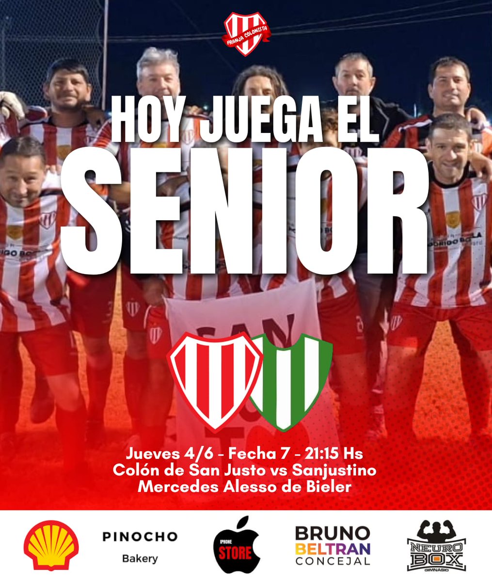 FranjaColonista's tweet photo. #Senior ¡HOY JUEGA COLÓN!

Por la fecha 7 del Torneo Apertura de la Liga Santafesina, Colón de San Justo recibe a Sanjustino a partir de las 21:15 Hs. ¡Todos a la cancha!

VAAAMOOOOS ROOOJOOOOOO 💪🏻⚽🇦🇹 https://t.co/7oay4sU0CA