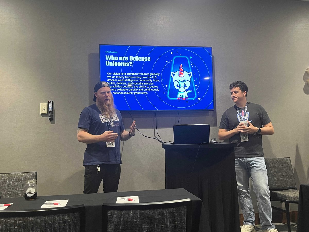 DefenseUnicorns's tweet photo. These two Unicorns are taking the stage at Scenic City Summit today for "Homelab-in-a-Box: Self-Hosting with UDS." 🦄

Attendees get hands-on experience building, packaging, bundling, and deploying with UDS. Looking forward to a day of building, learning, and connecting with the community.