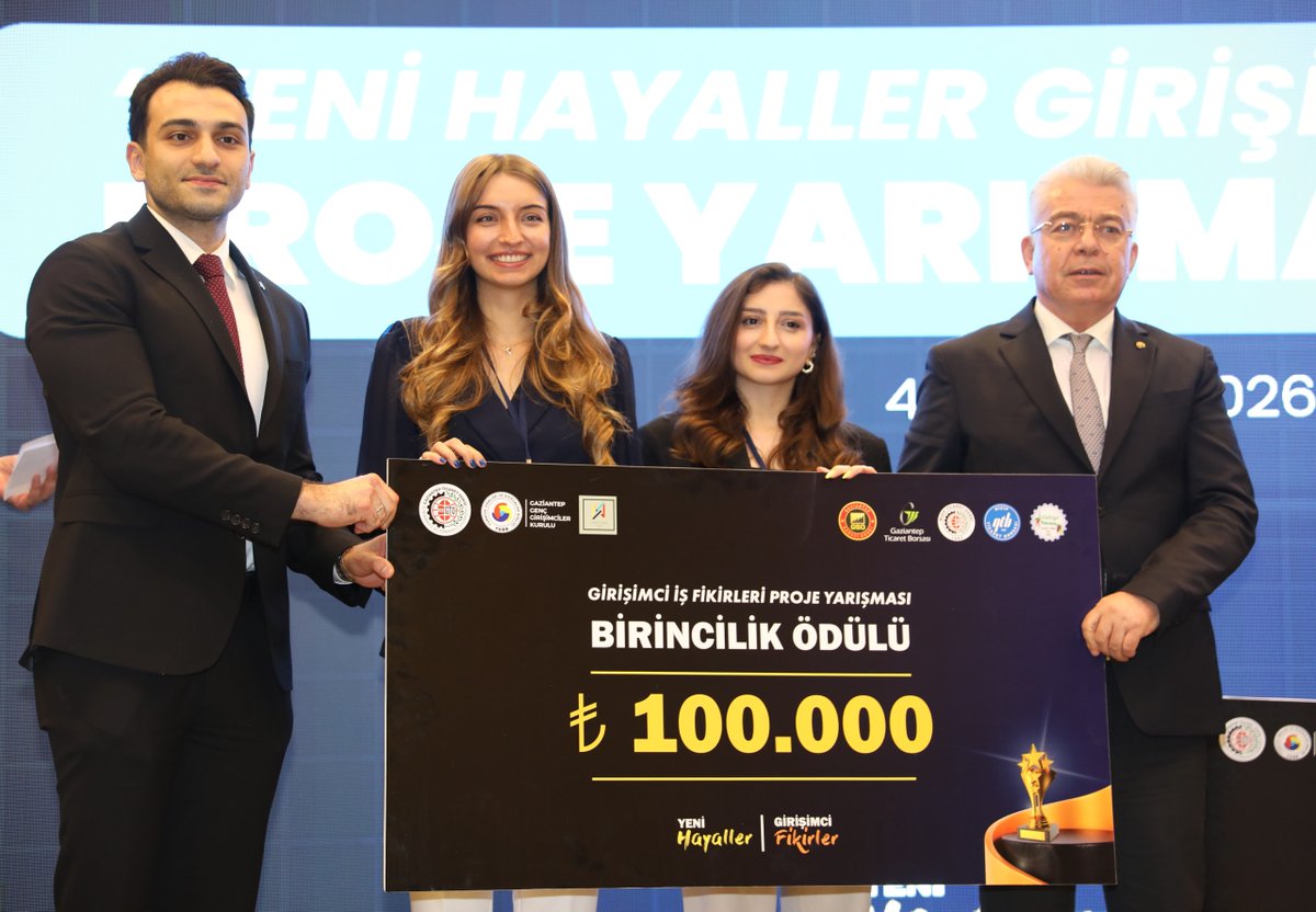 NizipTO's tweet photo. NTO Yönetim Kurulu Başkanımız @MehmetOzyurtNto, "Yeni Hayaller Girişimci Fikirler" Yarışması’nın büyük finaline katılarak yarışmada 1. olan şampiyon projeye birincilik ödülünü takdim etti. 🏆

Geleceğe yön veren tüm genç girişimcilerimizi yürekten kutluyoruz! 👏👏

@GaziantepTO https://t.co/c6vs4l8jPf
