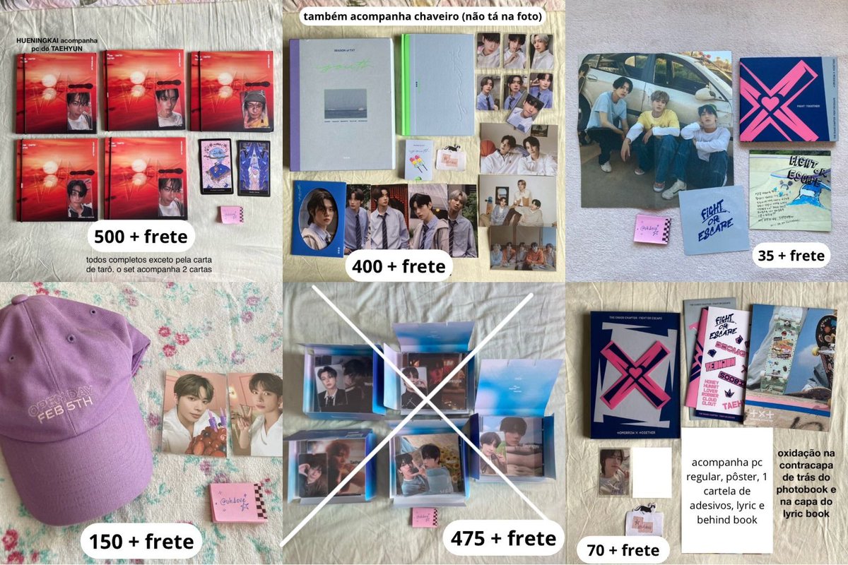 uh304's tweet photo. venda vendo txt álbuns, merch e inclusões

valores nas imagens + frete calculado

⭒ aceito pagamento em 2x (pix)
⭒ em mãos, não reservo
⭒ pfv só peça vídeo se for levar! pagamento imediato!
❌ sensitive buyer

+280 fbs no ig @/uh1ove https://t.co/f9tHtl5wOx