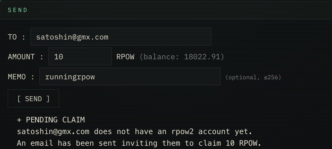 0b5er's tweet photo. I just send 10 rpow2 to Satoshi.  It is Hal finney who is the first to receive BTC.He got 10 BTC from satoshi. And after more than 10years,satoshi received 10rpow from the legacy cryptocurrecy inspired by Hal.  

It is Hal finney who is the first to receive BTC.He got 10 BTC from satoshi. 

And after more than 10years,satoshi received 10rpow from the legacy cryptocurrecy inspired by Hal.  

我刚刚给中本聪邮箱：satoshin@gmx.com 发送了10个rpow2。

 当年Hal是第一个收到中本聪10个BTC转账的人。这也是比特币链上第一笔转账。 

十几年过去了，在Hal Finney启发的数字货币rpow上，中本聪收到了回礼。  

电报 https://t.co/N1vYhcOoVC

@dotkrueger @bicc8eth @SuZhe_eth @798_eth