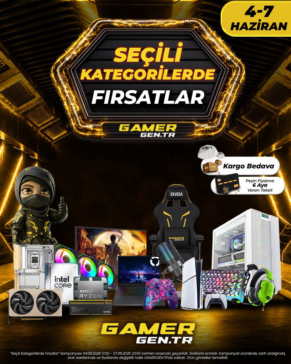 GamerGenTR's tweet photo. Bu tarihi kaçırma: 4-7 Haziran tarihleri arasında Seçili Kategorilerde Fırsatlar https://t.co/r2aNuYkCTt’de seni bekliyor! 💛

👉🏻 https://t.co/U9lxZX60nj ✨ https://t.co/jUXUgl1jkC
