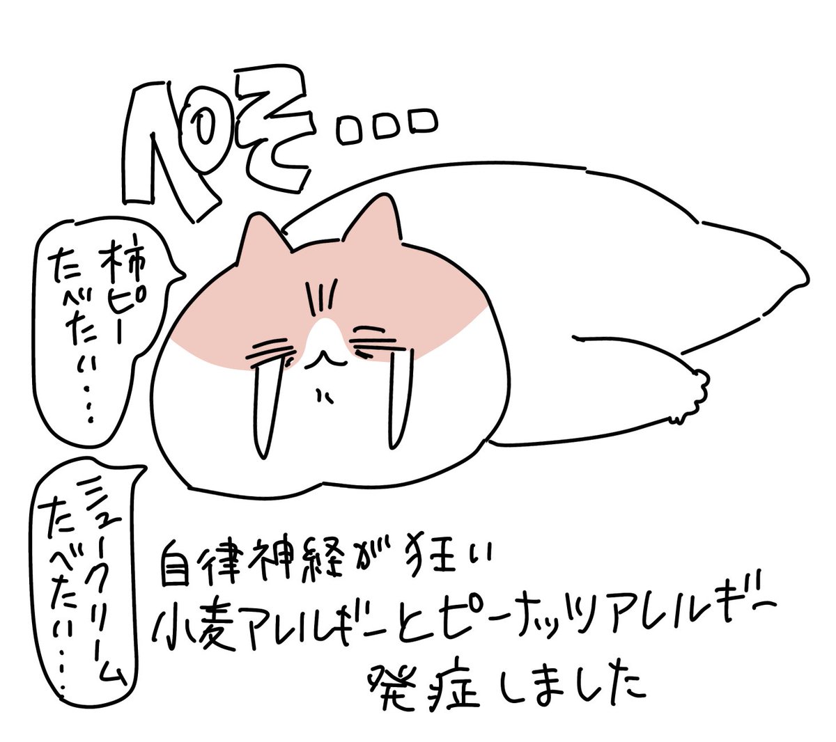seruko's tweet photo. 3月ごろから大きく生活が変わって新年度と重なり、自律神経が狂い放題になって免疫がおわり結果小麦アレルギー（4年ぶり3回目）とピーナッツアレルギー（初）になりました

難儀やなあほんま https://t.co/kF9ni8Ue9E