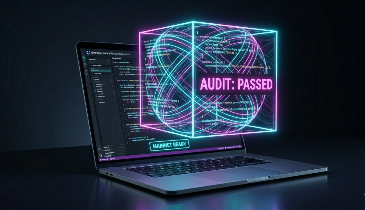 Denys48K's tweet photo. The blueprints are locked. Smart contracts audited, stress-tested, and ready for deployment. The architecture of @UnitFlowFinance is built to withstand any market condition. The countdown to the ultimate mainnet flow has officially begun. Stay alert. ♟️🔒 #UnitFlowFinance #Web3 https://t.co/oU9TJ0o0qg