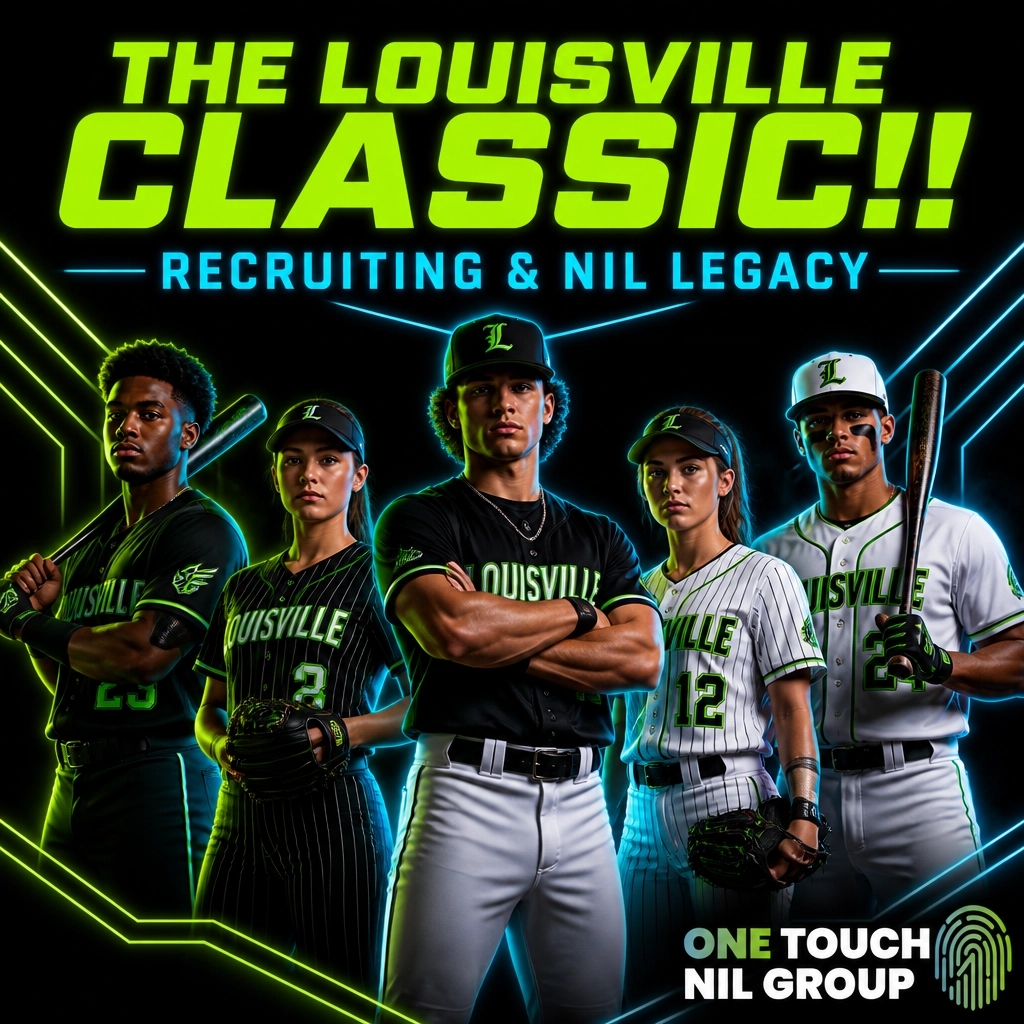OneTouchNIL's tweet photo. ⚾️ THE LOUISVILLE CLASSIC IS HERE!! 🏆 Scouts &amp; brands are watching. Every play builds your legacy!! Ready to capitalize? 🛡️📈 Grab the NIL Ready Checklist: https://t.co/My0y30yyH8!! ⚡️ #LouisvilleClassic #NILReady #OneTouchNILGroup #502Baseball https://t.co/T6WLPr1txQ