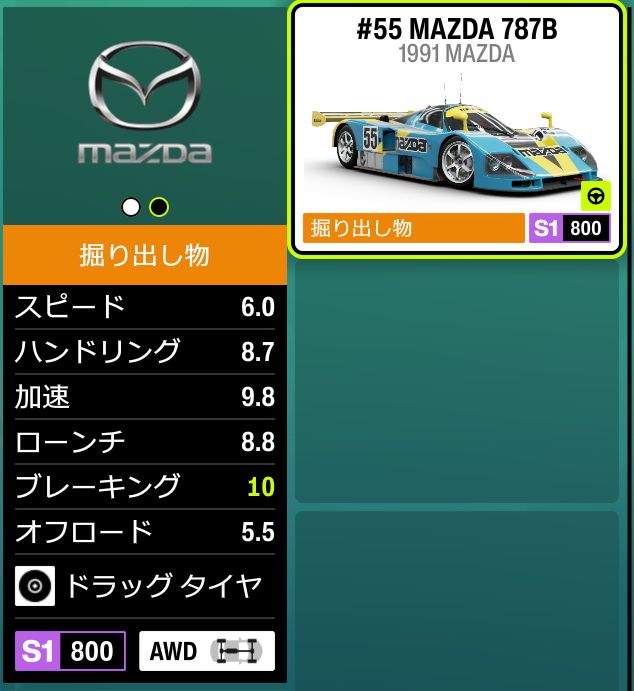 cielo1008's tweet photo. 787B手に入れたので5周ほど白川サーキットでお試し
簡単に56秒台に載れたし、なんか不吉な順位に載ったので記録
てかRWDでこの安定感だからAWDにしたらもっと扱いやすいのでは･･･？
 #ForzaHorizon６ 
 #FH6 https://t.co/p6ihqz9ajp
