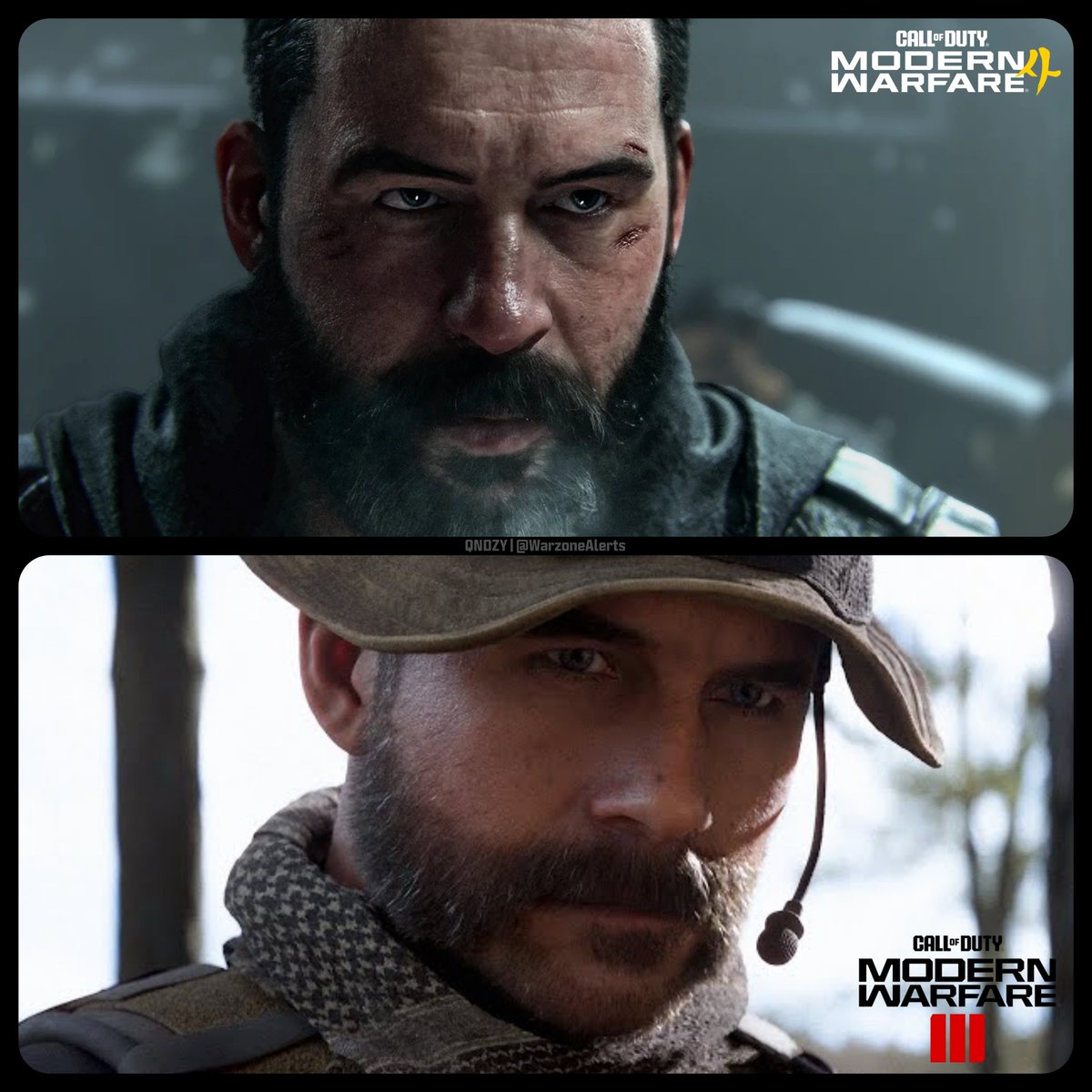 WarzoneAlerts's tweet photo. Captain Price - MW4 vs. MW3 https://t.co/N55qWbAHB0
