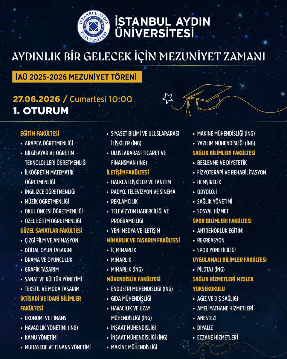 IAUKampus's tweet photo. Mezuniyete çok az kaldı!
Sahne sizin, alkışlar sizin, bu özel gün için geri sayım başladı.
 - -
Graduation is just around the corner!
The stage is yours, the applause is yours, and the countdown to this special day has begun.

#İAÜKampüs https://t.co/GvPFxaVwtr