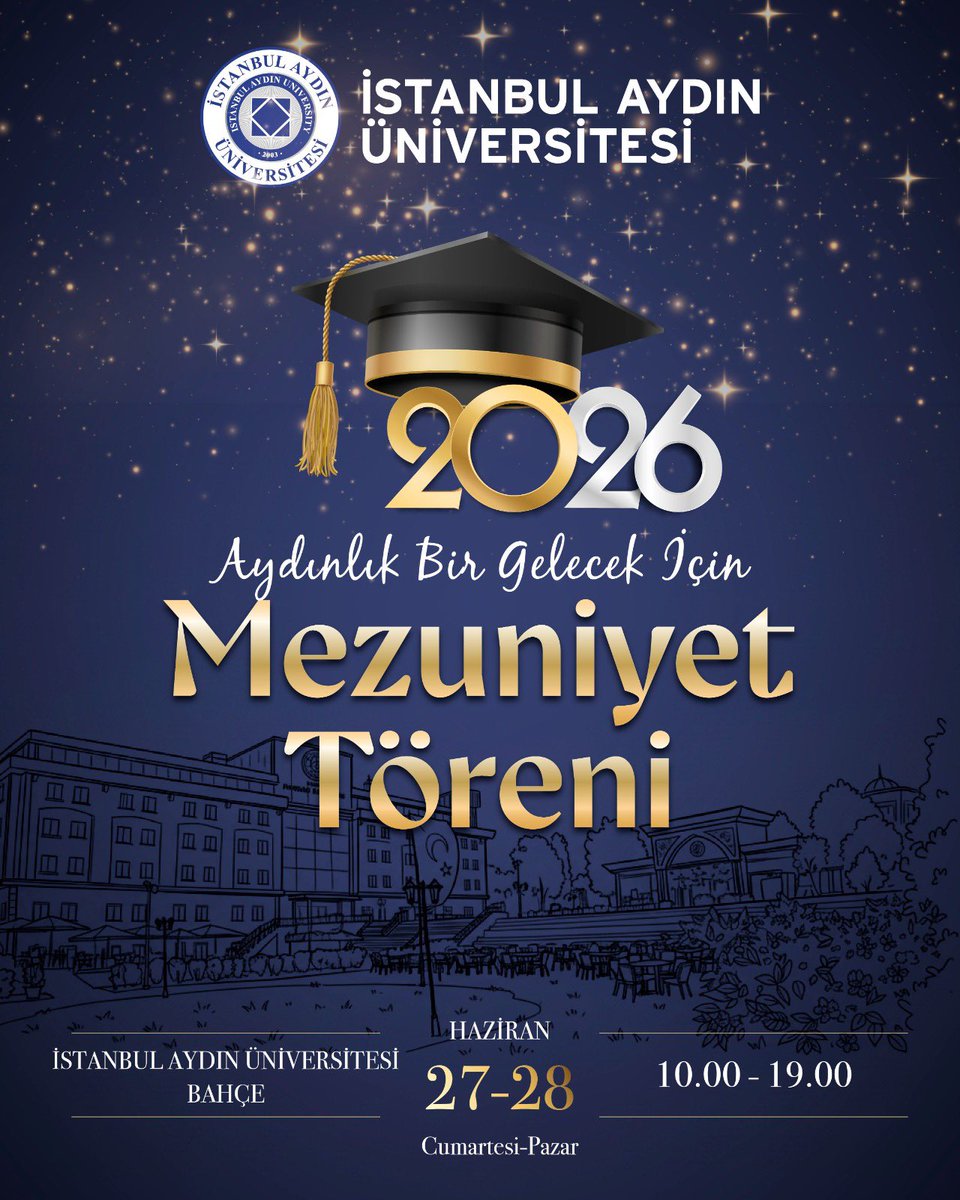 IAUKampus's tweet photo. Mezuniyete çok az kaldı!
Sahne sizin, alkışlar sizin, bu özel gün için geri sayım başladı.
 - -
Graduation is just around the corner!
The stage is yours, the applause is yours, and the countdown to this special day has begun.

#İAÜKampüs https://t.co/GvPFxaVwtr