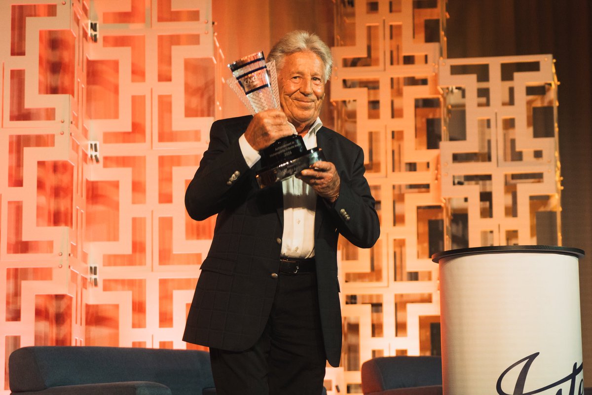kylepetty's tweet photo. What a night at the @nc_motorsports Industry Awards. For my family to receive the Greg Biffle Driven to Serve Award was truly an honor, and to moderate a fireside chat between @MarioAndretti and @therichardpetty was something special. I could listen to their stories all day. https://t.co/un8YWymYXy