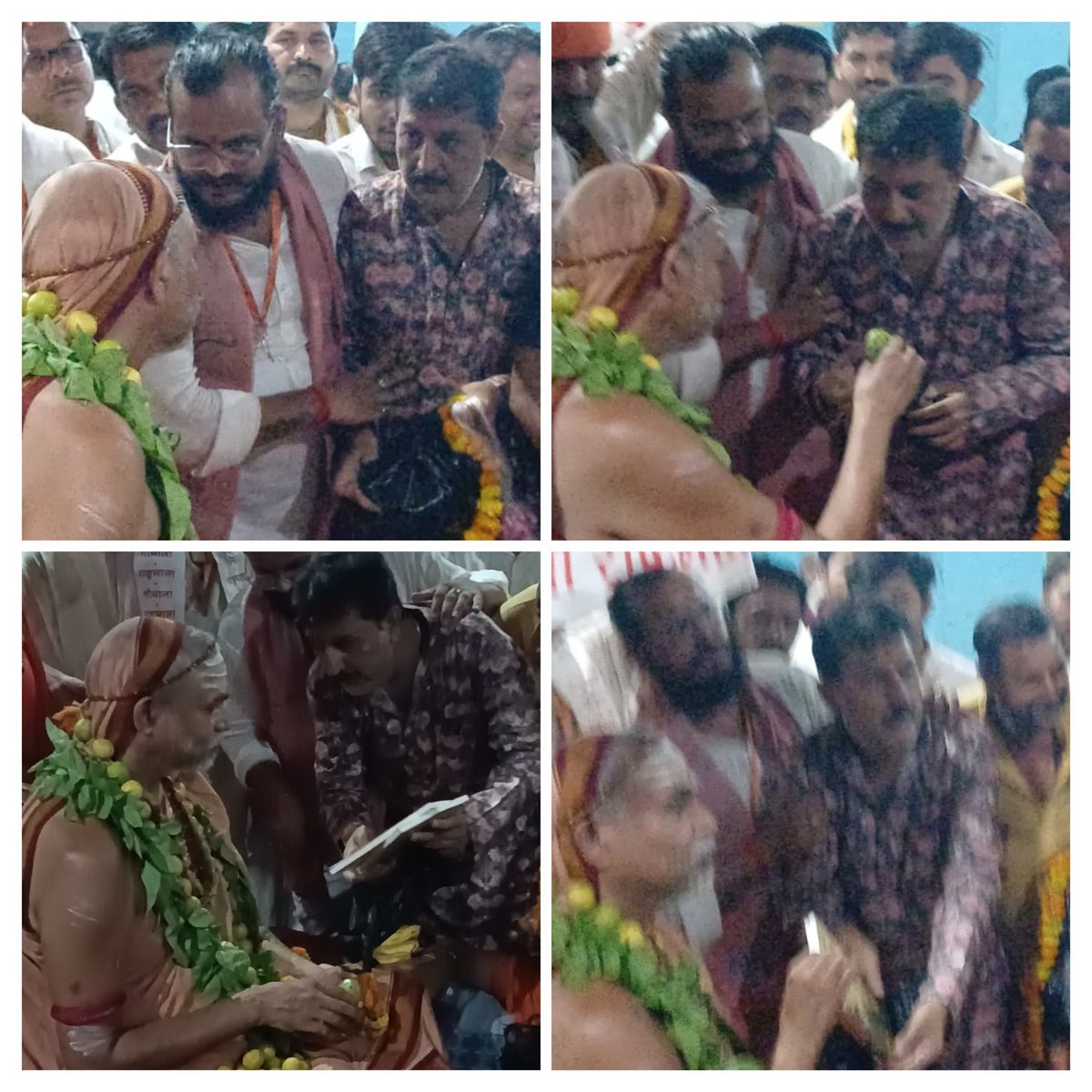 BobbyDubeyAzad1's tweet photo. आज ज्योतिर्मठ के पूज्य जगद्गुरु शंकराचार्य स्वामी अविमुक्तेश्वरानंद सरस्वती जी के दर्शन कर उनके हाथ में माला देकर अपने बाबा की किताब अग्नि गाथा के नायक शहीद राम नारायण आजाद पुस्तक भेंट की कुछ पुस्तक पर चर्चा हुई उन्होंने मुझे प्रसादआशीर्वाद दिया https://t.co/G0yTKldPwC