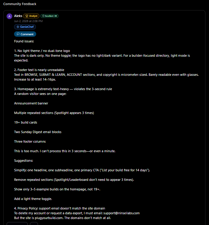 Gregor101477942's tweet photo. Got asked why a creator should submit their app to @VibeCodingList 🤔

I could explain it in detail… but it wouldn’t beat the image. 🍊

Check it out  — detailed review comes in a couple of hours after submission.

Submit your app to https://t.co/5KXShCslT3 and thank me later. https://t.co/pja7VXBL8k