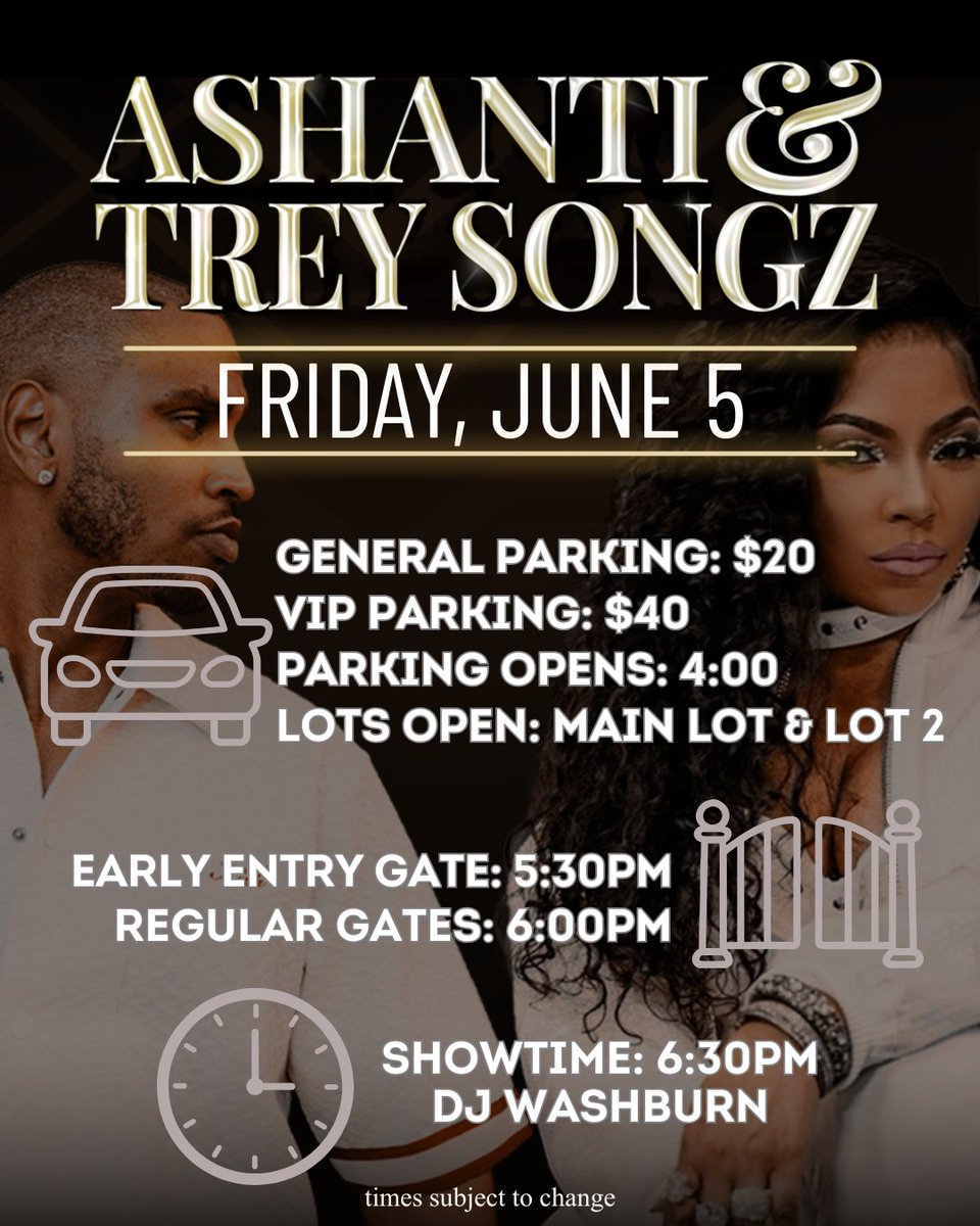 TagsSummerStage's tweet photo. 🚨Here’s important information for Friday's Ashanti and Trey Songz show! Can’t wait to see everyone there! 🎶

🎟️Tickets still available for purchase online at https://t.co/vZIZ0njBz2, by phone at 800-650-TAGS, or in person at Tag's Restaurant! https://t.co/kZKKiPygQZ