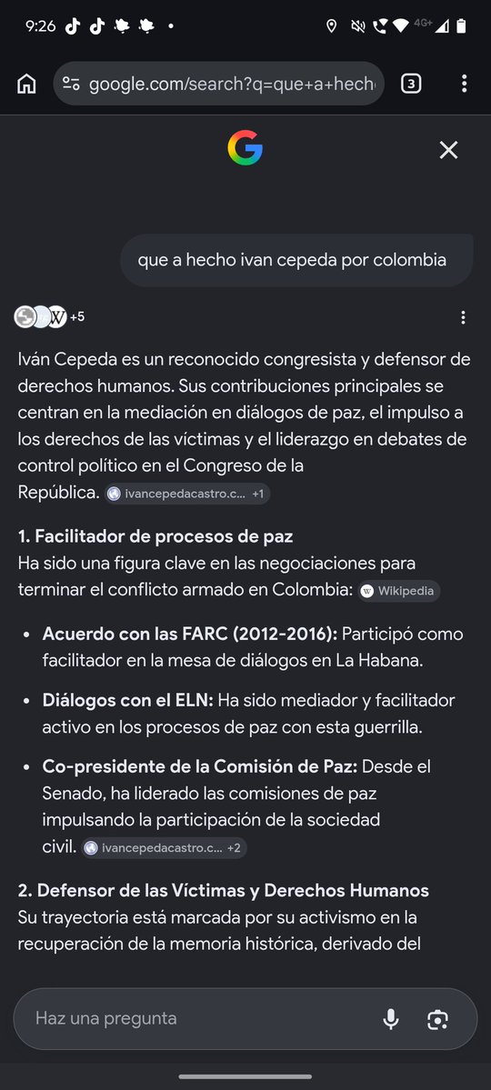 duvanmateus1's tweet photo. @imcamimedina @MiguelPoloP Por eso se debe investigar un poquito más, el internet sirve para eso, usted escribe en Google "Qué a hecho Iván cepeda por Colombia?" Y le aparecerá esto, no le toma ni 2 minutos y se informa y lo mejor de todo gratis https://t.co/gidAVdoXZU