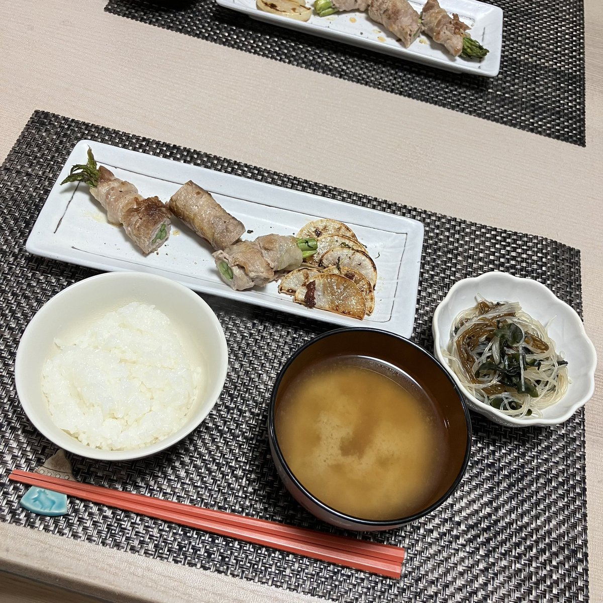 imaginary_udon's tweet photo. カレーリメイクトマトスープ
焼きそば
アスパラ肉巻き
シーフードパスタ
#自炊記録 
#X家庭料理部 
#料理好きな人と繋がりたい https://t.co/lnHUXT71x8