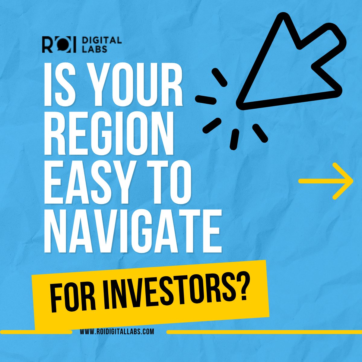 ROIvision's tweet photo. Could an investor seamlessly navigate your region online in under 5 minutes?

Need help evaluating your digital presence? Ask about our AI Readiness &amp; Optimization Assessment.

#EconomicDevelopment #InvestmentAttraction #EDO #SiteSelection #DigitalStrategy https://t.co/9bZSvl6HpI