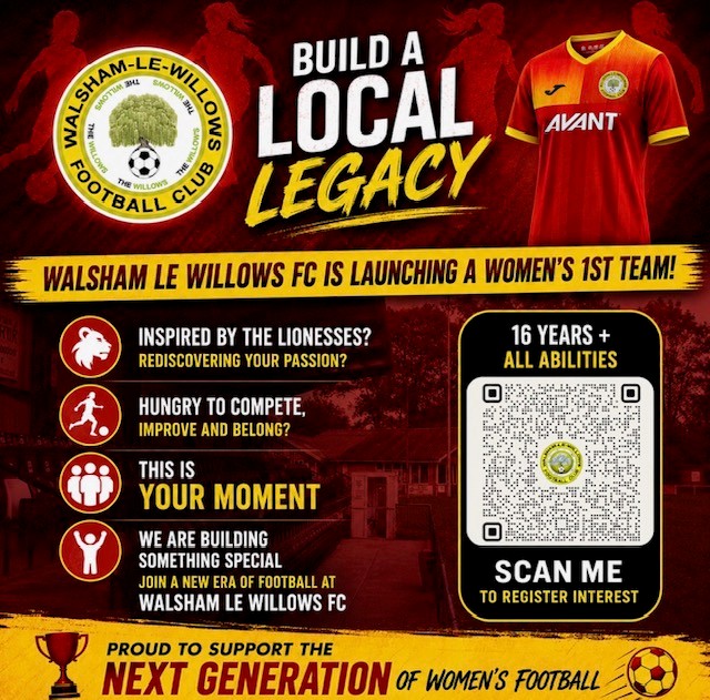 SuffolkFA's tweet photo. ⚽New Women's Team Alert ⚽

Walsham Le Willows are launching their first ever women's team!

Please scan the QR code for more information and to register your interest. https://t.co/ZbOBh4yiLx