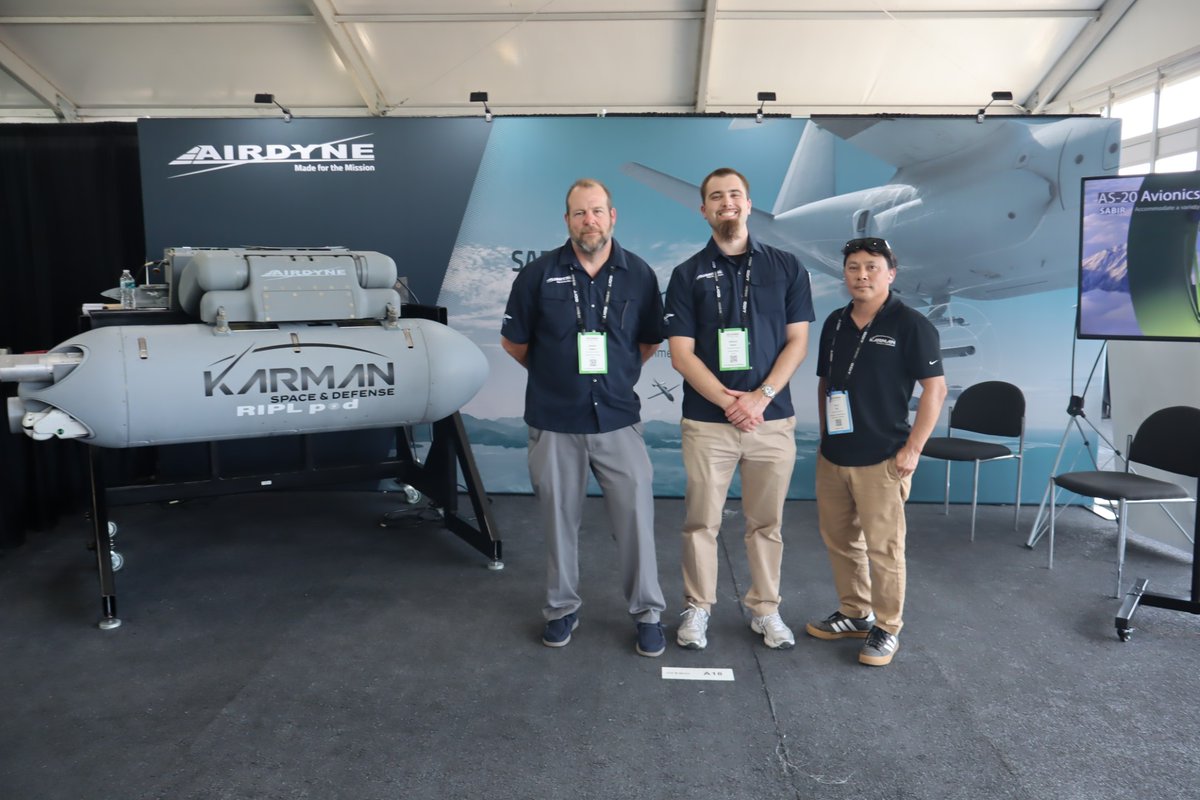 AirdyneAero's tweet photo. Recently, Airdyne was honored to be one of the founding exhibitors at the new @GlobalSOF SOF Week Outpost at Peter O. Knight Airport!

We presented how our SABIR line can quickly transform any C-130 with the rapid integration of cutting-edge sensors, making special-mission configurations only hours of installation time away from operational reality. 

Thank you to @karman_spacedef for lending their RIPL pod to show an exciting example of effects-deploying capability with SABIR.