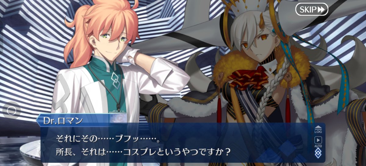 carlikun's tweet photo. > Romani sees Olga in "disguise"

Romani: Pfft... Director, is that... Is that what they call cosplay?

Olga: I'll send you flying, Romani! 💢 Wait, not that! Are you really alive?!

Romani: ??? Well, of course I am. Though it feels like I've been working so hard, I'll die of overwork!

Guda: Doctor....