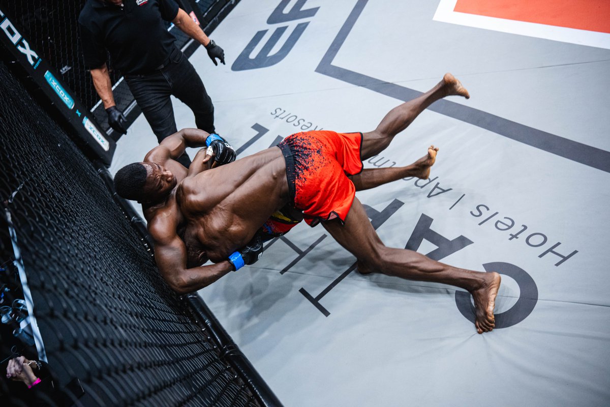 EFCworldwide's tweet photo. Angola's 'Anaconda' gets it done on his debut!
#EFC134 https://t.co/cb1wajXFhp