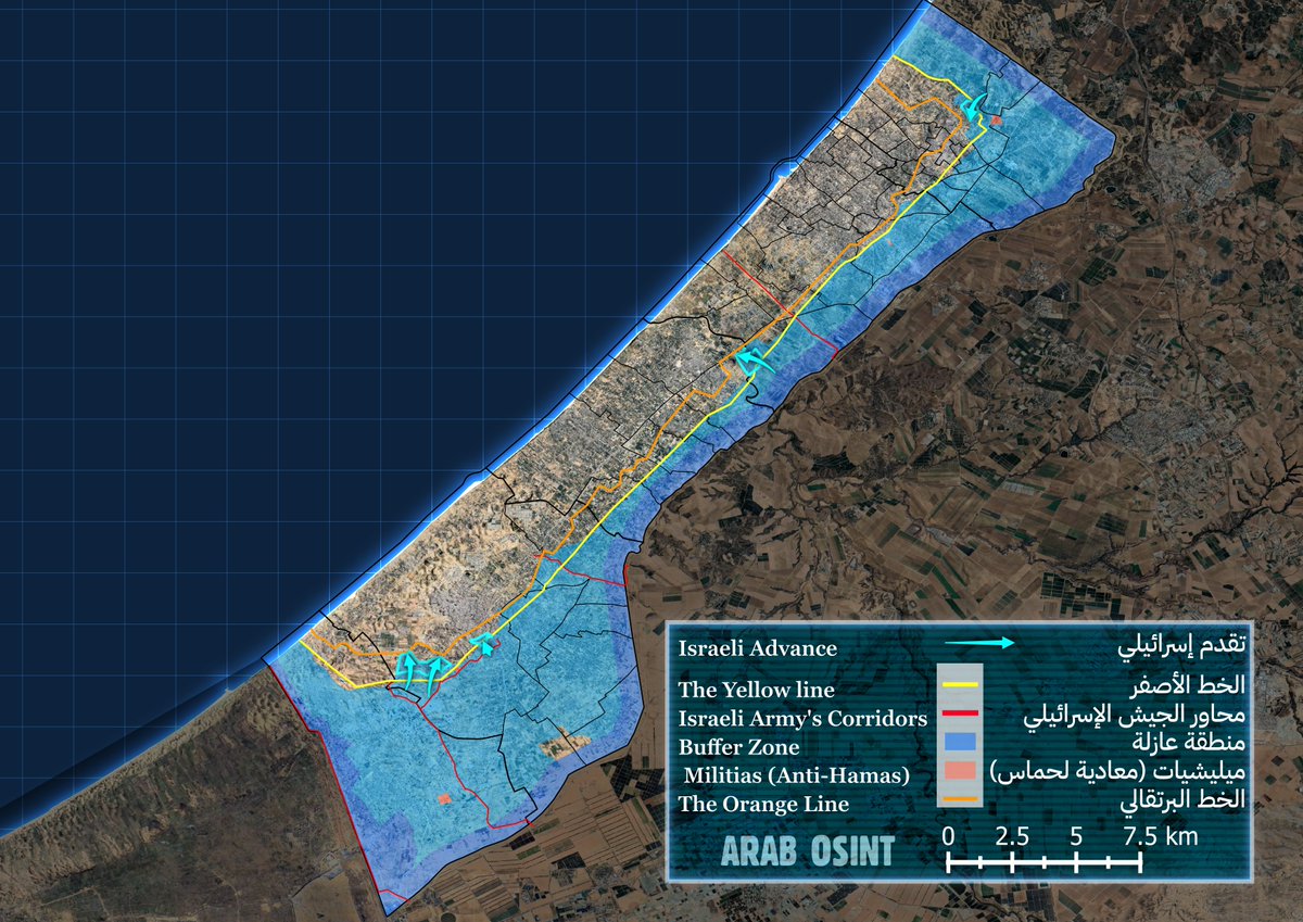 Arabosint's tweet photo. #تحديث قطاع غزة 4.6 :

-استمرار إحراق الأراضي الزراعية شمال غزة. 
- استمرار التقدم في محور نيتساريم.
- تقدم إسرائيلي في خان يونس.

لمشاهدة التحديث : https://t.co/Cf4nqe7wfc

الخريطة (بلغتين) : https://t.co/mF9RJwGIZU https://t.co/GPN7rIg626
