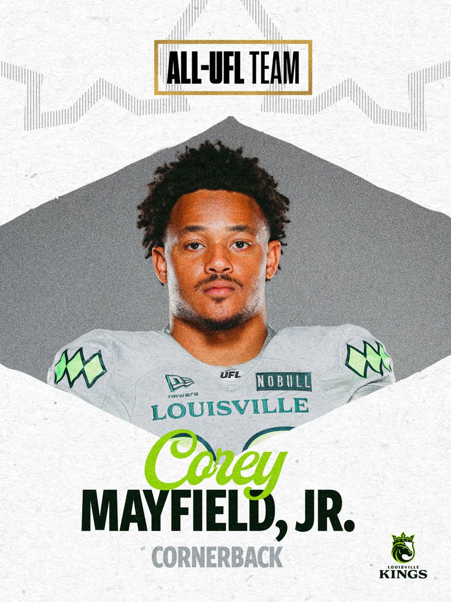 UFLKings's tweet photo. ISLAND STATUS 🏝️🔒

Corey Mayfield Jr. has been named to the 2026 All-UFL Team! https://t.co/6Ok3GvfMB9