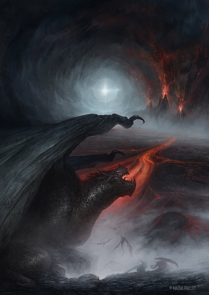 PailletMaena's tweet photo. My dark fantasy paintings ( no AI ) https://t.co/p0MxAeGA1C