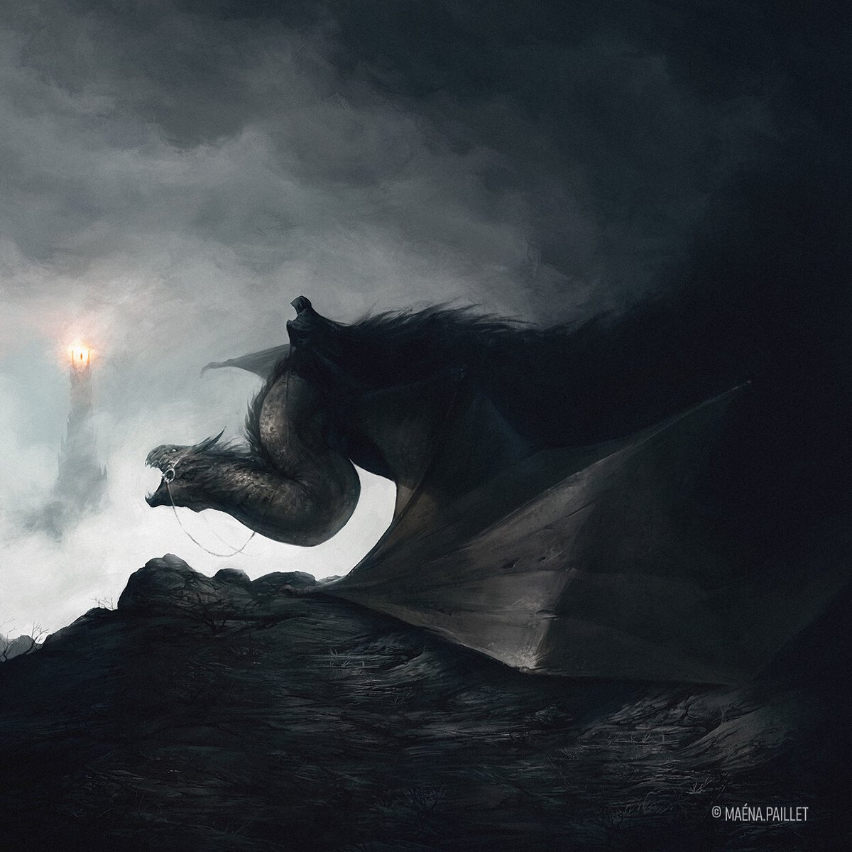 PailletMaena's tweet photo. My dark fantasy paintings ( no AI ) https://t.co/p0MxAeGA1C
